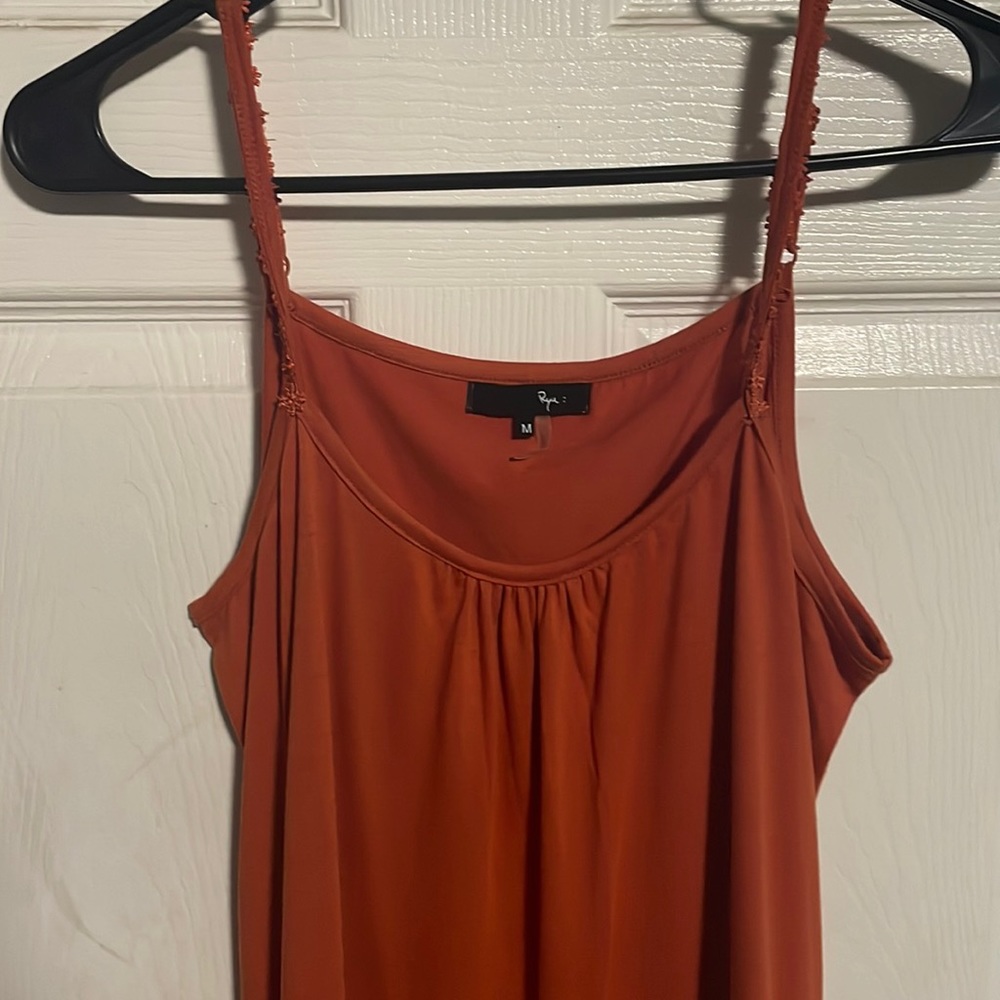 Ryu Orange Spaghetti Strap Dress